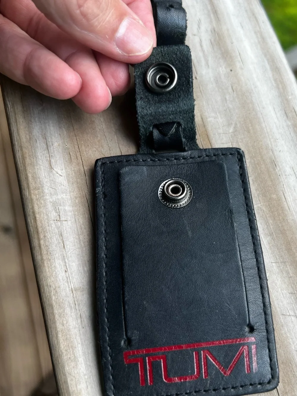 Leather Tumi Luggage Tag